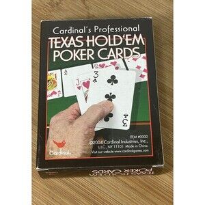 Cardinal's Professional Texas Hold 'em Poker Playing Cards Use 2004 Retro